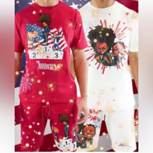 The Boondocks T shirt and shorts set Size Large